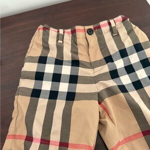 Burberry Kids Beige Plaid Shorts